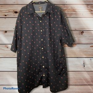 Van Heusen casual short sleeve button down  shirt 2XLT